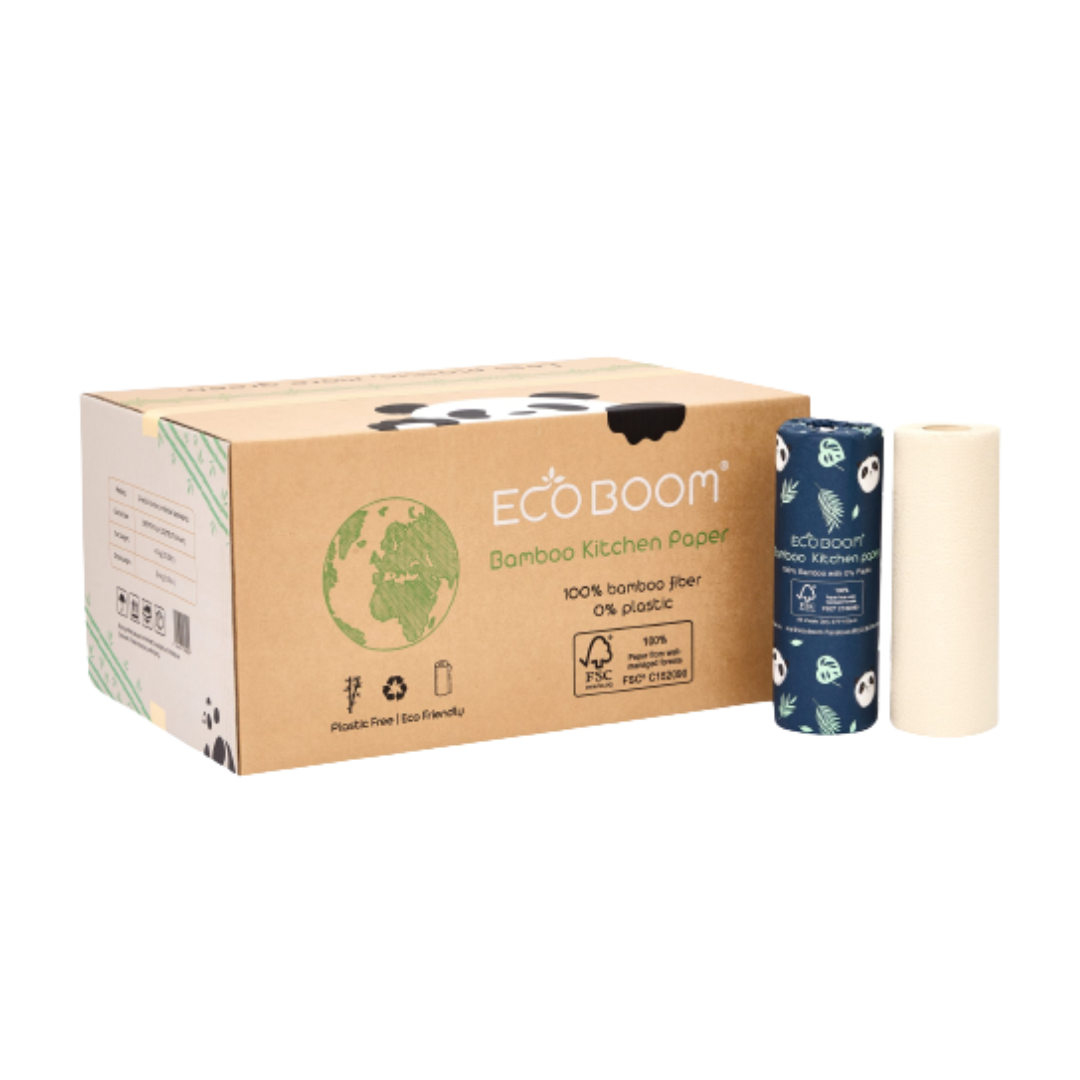 ECO BOOM - L'asciugatutto in carta 100% in bambù confezione da 24 rotoli